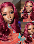 real hair wigs with body wave texture and rich color