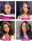 comfortable fit lace front short bob wigs body wave