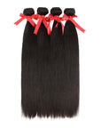 qvr natural black stiraght brazilian human hair bundles