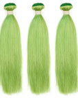 qvr biscay green straight human hair bundles