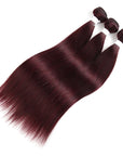 99j red wine silk straight human hair bundles