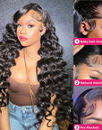 hd lace wigs 13x6 lace front wig human hair loose deep wave black women