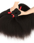 machine weft monogolian kinky straight natural black human hair bundles