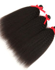 natural black mongolian kinky straight human hair bundles