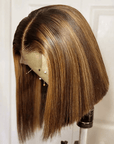 natural looking straight short bob wigs human hair