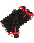 natural black virgin hair deep wave human hair bundles