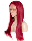 glueless lace wigs red straight for chic, effortless beauty