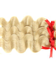 russian blonde body wave virgin human hair bundles