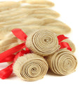 machine weft russian blonde body wave virgin human hair 3 bundles