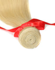 machine weft blonde silky straight human hair bundles