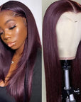 qvr wigs dark purple straight 13x4 lace front wig