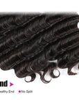 no split end natural black loose deep wave human hair bundles