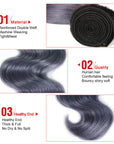 advantages of ombre haze blue body wave virgin human hair bundles 1pc