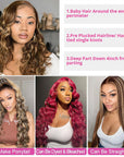 qvr wigs 13x4 lace front loose deep brown blonde virgin human hair highlights