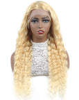 qvr wigs deep wave 613 honey blonde lace front wig for black women