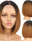 10" lace front bob wigs for black women’s everyday glam