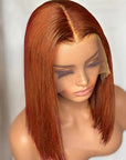 vibrant ginger short bob wigs human hair