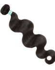 machine weft body wave natural black human hair bundles 1pc