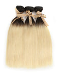 straight t1b/613 human hair bundles 3pcs