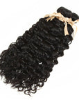 natural black water wave human hair bundles 3pcs