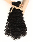 tangle free natural black water wave human hair bundles 3pcs