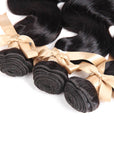 machine double weft black wavy human hair bundles