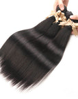 tangle free silky straight natural black human hair bundles