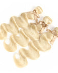 glossy body wave 613 blonde brazilian human hair bundles 3pcs