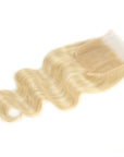 body wave 613 blonde virgin human hair weave with 4x4 lace closure