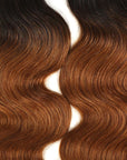 machine weft body wave t1b/30 brown ombred human hair bundles 3pcs