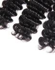no split end loose deep wave natural black human hair bundles 3pcs