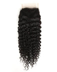 4x4 lace natural black jerry curly hair weave