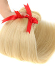 613 blonde silky straight human hair bundles glossy look