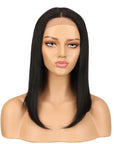 sleek lace front bob wigs for natural black hair