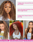 qvr wigs honey blonde curly human hair lace front wig for black women