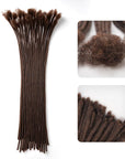 QVR 0.4cm Handmade Thin Micro Locs Human Hair Dreadlock Extensions for Women