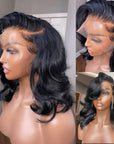 body wave human hair bob wigs with natural hairline