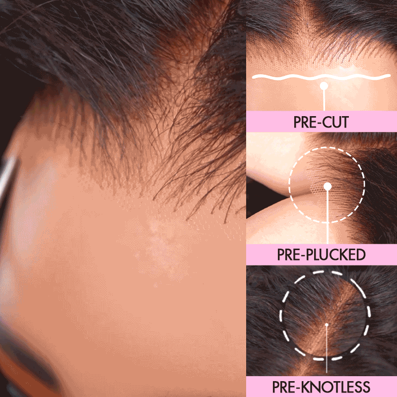 QVR Pre Everything Wear and Go Glueless Water Wave Lace Front Wig Voluminous Human Hair Wigs