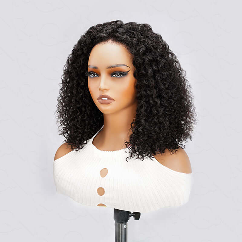 Short Bob Wigs Kinky Curly Hair Texture for Black Women