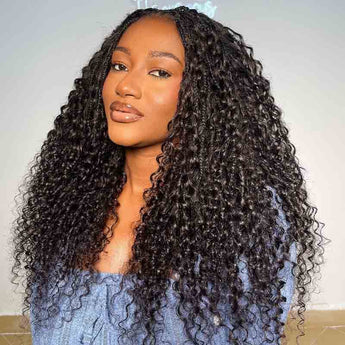 B3G1|QVR Natural Black Bulk Human HairExtensions for Boho Knotless Braiding