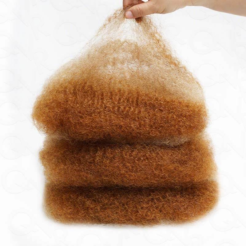 3 pacs lightweight afro kinky bulk reusable hair extensions