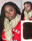 qvr dark brown afro kinky bulk human hair extensions