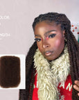 qvr dark brown color soft afro kinky bulk hair