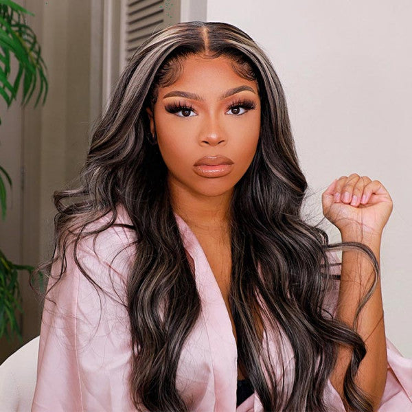 qvr hd lace wigs platinum blonde highlights for black women