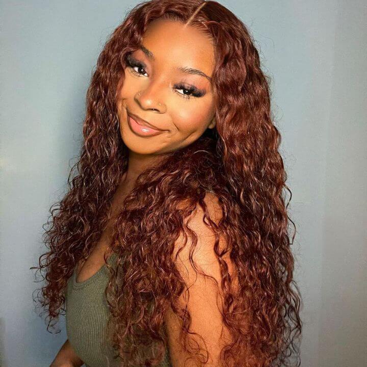 qvr wigs pre-plucked 13x4 lace frontal with water wave texture