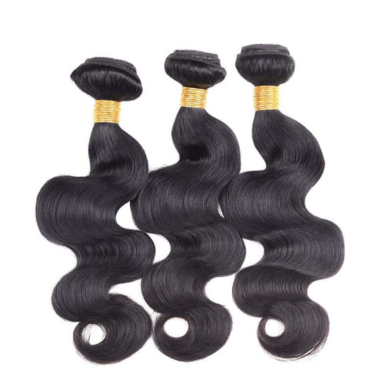 natural black loose body wave human hair weave 3 bundles