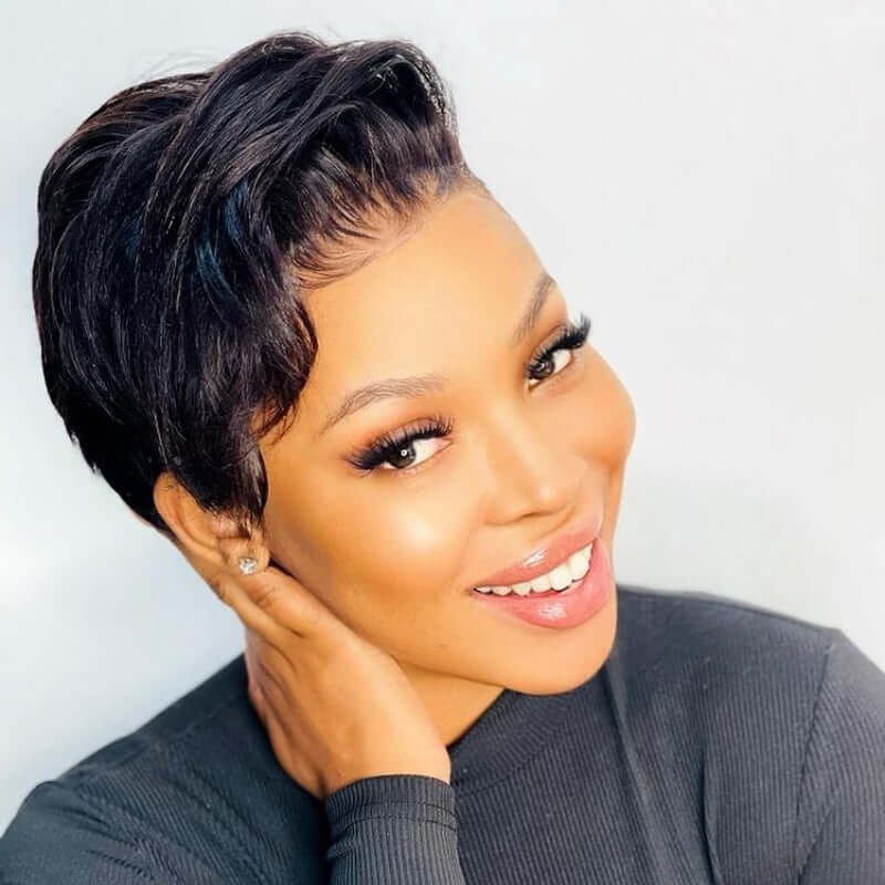 boss lady pixie cut wigs glueless for confident black women