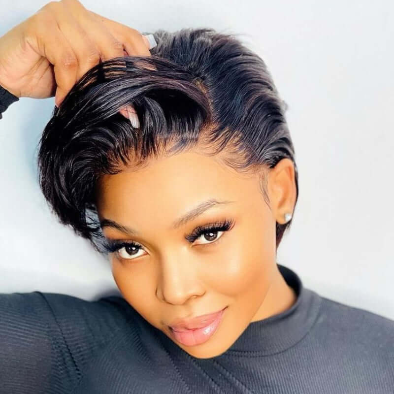 short pixie cut wigs 100 human hair, perfect for powerful black queens