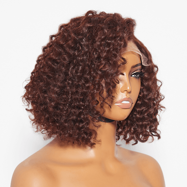 flattering short bob wigs with bouncy water wave texture