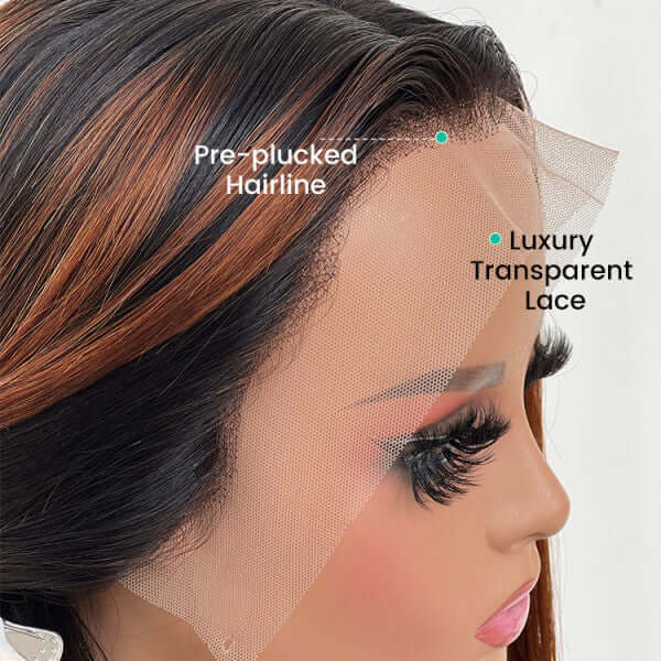 comfortable glueless wigs with body wave and sleek shine